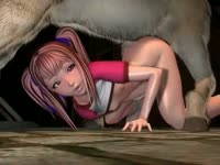 Beastiality cartoon of donkey fucking a sexy girl